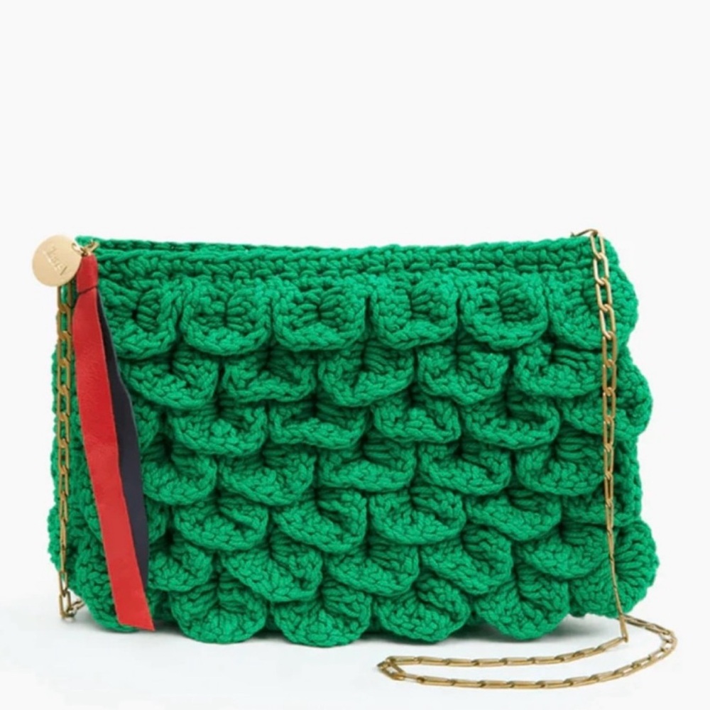 Clare V. Estelle in Emerald Crochet Scallop- NWOT